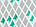 Abstract white structure with green glass